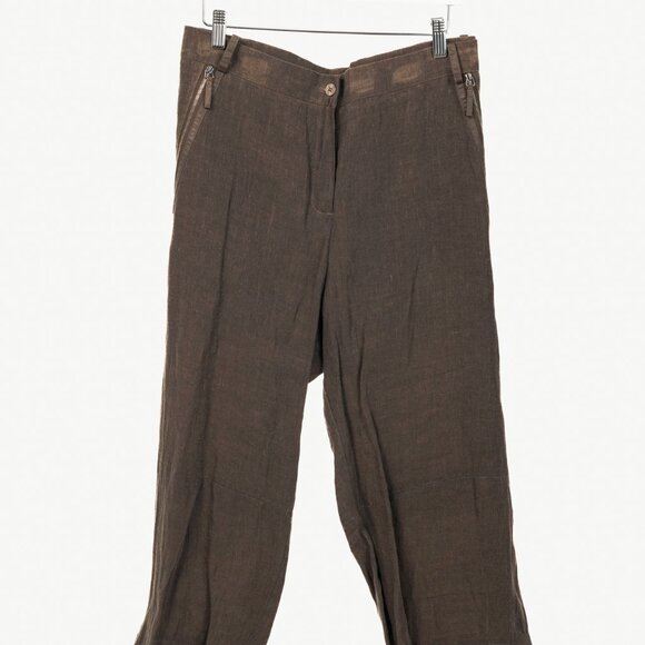 Annette Gortz SS/16 Posh Brown Linen Cropped Pants - Picture 1 of 11